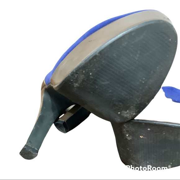 Colour block faux suede platform heels - Picture 5 of 5